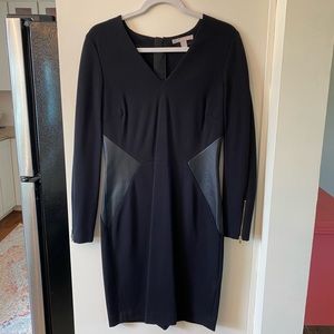 Banana Republic Dress with Leather Detail and Gold Zippers
